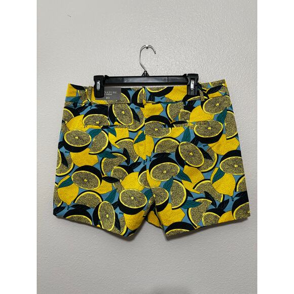 ANN TAYLOR FACTORY Size 10 Lemon Print Shorts Signature 5" Inseam - Picture 3 of 6